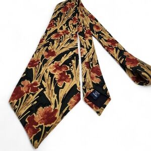 Vintage Polo Ralph Lauren Neck Tie‎ Floral Watercolor 55" Made in USA 100% Silk